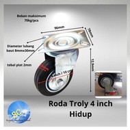 Trolley Wheels 4 inch live rubber trolley wheels display case trolley caster cart