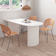 Dining Table Small Apartment Desk Designer Dining Table Slate Leak-Proof Table Quality Pure White Is