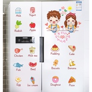 Refrigerator stickers decorative stickers air conditioning renovation stickers Nordic double-door refrigerator film stickers waterproof removable.