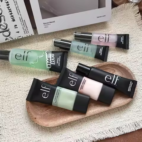 Elf Brand Cosmetics Power Grip Matte Primer Liquid Poreless Putty Primer Halo Glow Liquid Filter Liq