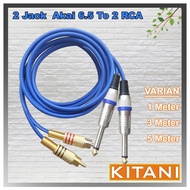 Kabel Audio 2x Jack Akai 6.5 To 2x RCA Gold 1m/3m/5m - KITANI