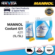MANNOL MN4211 Coolant G11 1L/5L [Made in Germany] Premium Silicate Coolant Engine Overheat Protectio