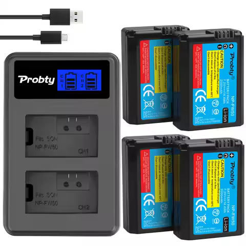 FOR SONY NP-FW50 NP FW50 Camera Battery + LCD Dual Charger for Sony Alpha a6500 a6300 a6000 a5000 a3