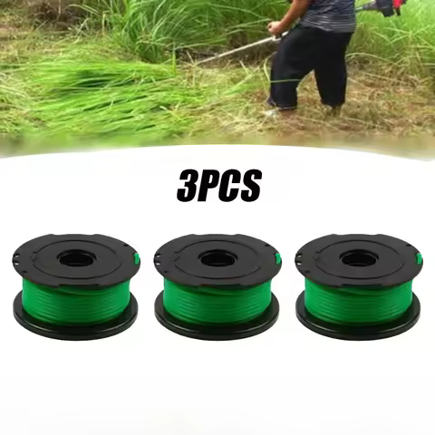 3Pcs Spool And Line For Black And Decker String Trimmer Strimmer Green GL7033 UK Nylon Grass Cutter 