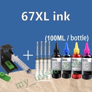HP 67 ink HP 67XL ink HP67XL refillable ink compatible for HP 1255 2724 2725 2722 2723 2752 2755 233