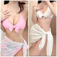 Guangzhou Beach Bikini Set 3 Piece Bow Tie Top – July 2023