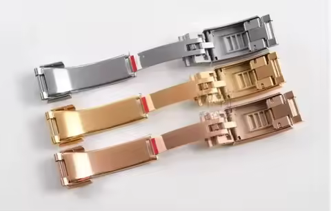 Clean NEW 904L Stainless Steel Fine-tuning Pull Button Buckle For Role 126500 Daytona Wristband