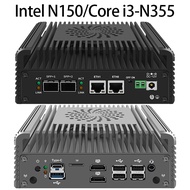 Firewall Mini PC 2x10G SFP+ 2xi226-V 2.5G Intel 3 N355/N150 Soft Routing 2xNVMe DDR5 MiniPC NAS Serv