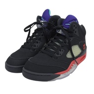 [5 Points] Unused ▲NIKE CZ1786-001 AIR JORDAN 5 RETRO TOP 3 Lace-up Leather Sneakers Black Multi 26c