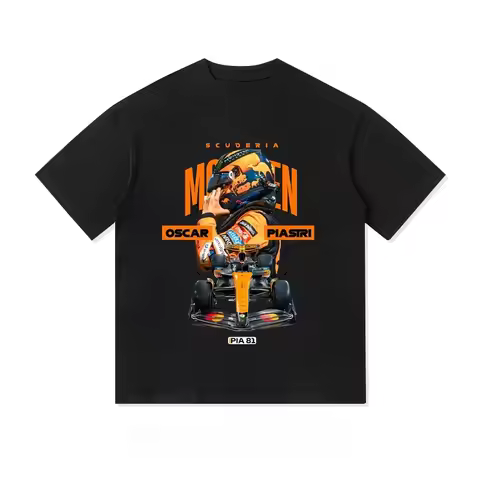 S-5XL In The Summer of 2026 New Oscar Piastri F1 Team's Pure Cotton Short-sleeved T-shirts and Print