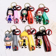 GANTUNGAN Unique Cute Demon Slayer Anime Keychain 3D Chain