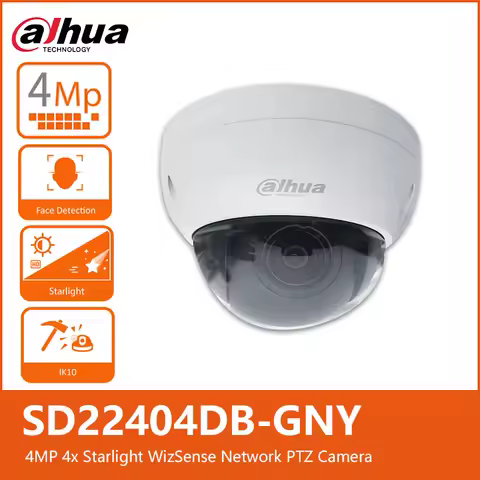 Dahua SD22404DB-GNY 4MP 4x Zoom 2.8mm–12mm Starlight WizSense Network PTZ Security Protection H.265 
