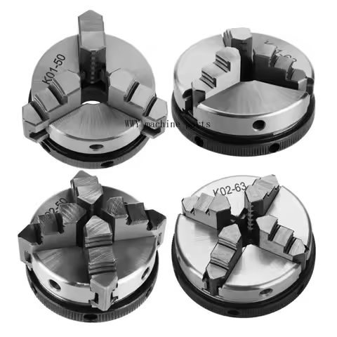 1pc New 3/4 Jaws Steel Wood Lathe Chuck 50mm 63mm Manual Chuck Self-centering DIY Metal Wood Lathe T