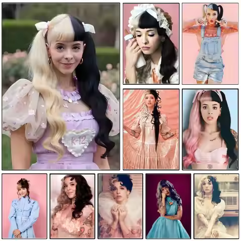 Dreamy Dark Pop M-Melanie Adele Martinez Poster Self-adhesive Art Waterproof Paper Sticker Coffee Ho