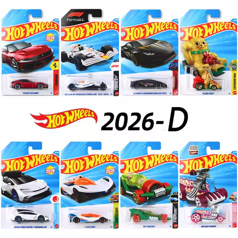 Hot Wheels 2026D Series,Toyota Prius Visa Cash App RB Skyline GT-R Lamborghini Huracán,1:64 Diecast 