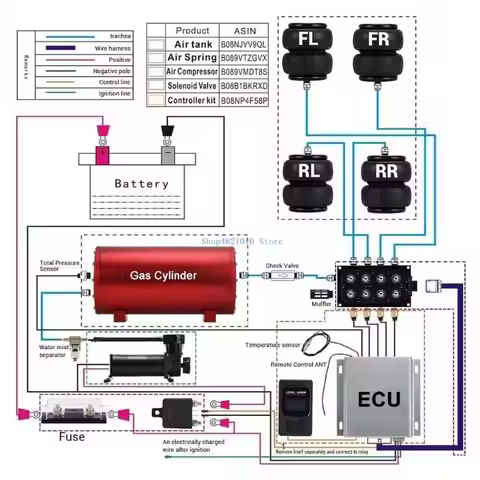 T3LF Advanced 8 Valves Air Suspension Manifold for Improved Handling and Ride Quality