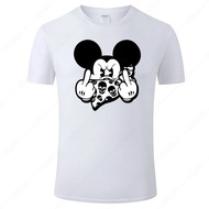 Mickey Mouse Soft For Basic And Summer Big Size Cartoon White Putih Fit Body J113