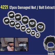 12pcs Damaged Nut / Bolt Extractor Set 4221