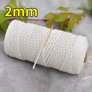 Tali Katun Macrame Kemasan Warna Krem & Putih 2mm Panjang 100 Meter