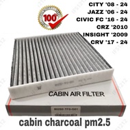 🇲🇾CHARCOAL PM2.5🔥 ORI AIR COND FILTER HONDA CITY JAZZ INSIGHT BRV HRV FREED CIVIC FC FE  CABIN AIRCO
