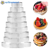 REFINEMENT Tartlet Molds Perforated DIY Stainless Steel Circle Mould