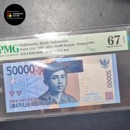 Uang kuno Indonesia I Gusti Ngurah Rai 50000 PMG 67 (Superb Gem UNC)  tahun 2013
