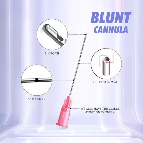 Sterile Blunt Tip Cannula Needle Precise Clear Scale 22G 23G 25G 27G 18G 30G 50mm 70mm Disposable Fl