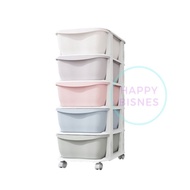 ❤️New❤️5 Tiers Nordic Plastic Cabinet Drawer Storage Cabinet Almari Plastik Perabot Rumah