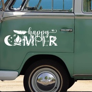 New store opening 50% discount for only three daysHappy Camper Bee RV Van Motorhome Car Decal Sticke