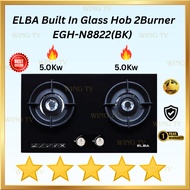 ELBA Built In Glass Hob Double Burner 5.0Kw EGH-N8822(BK)