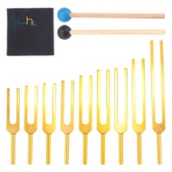 Tuning Forks Set 9Pcs 174/285/396/417/528/639/741/852/963Hz Tuning Fork, Sound Healing Tool Set for 
