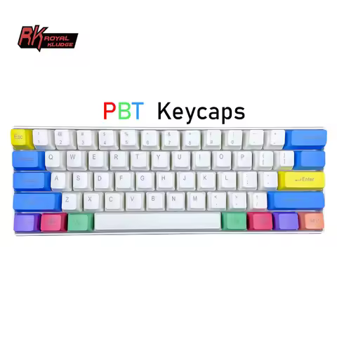 Royal Kludge RK61 Mechanical Keyboard Keycaps 61 Keys General PBT Two-color Injection Molding OEM Ke