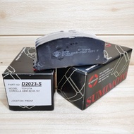 TOYOTA COROLLA AE80, EE80, AE92, EE90,AE101, EE100, AE111 FRONT DISC BRAKE PADS SUMIMOTO SDB-2023