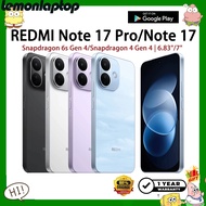 REDMI Note 17 Pro Snapdragon 6s Gen 4 REDMI Note 17 Snapdragon 4 Gen 4 6.83"/7" 9000/800 mAh 67/45W 