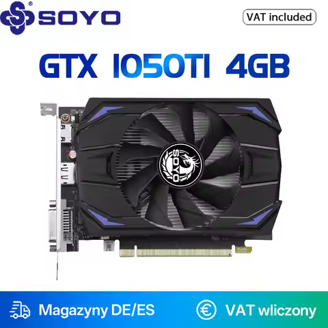 SOYO NVIDIA GTX 1050 Ti 4GB GDDR5 Graphics Card Video Gaming Card 128Bit PCIE PCI-E3.0 16X 1050Ti Co
