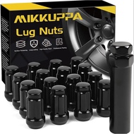 New🔥 MIKKUPPA 16pcs M12x1.5 Lug Nuts - Black Spline Drive Lug Nuts - 1.4 inch Length - 17mm Hex Size