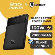 MTech Power BASEUS 100W Type C PowerBank Power Bank Blade Series Plane Friendly 20000mAh Fast Charging LED Display Power Bank For Laptop Macbook Tablets Phone