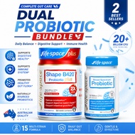 Life-Space Broad Spectrum Probiotic 60 Caps + Shape B420 Probiotic 50 Caps Bundle | Probiotics Suppl