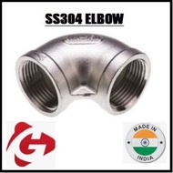 [Stainless Steel] Stainless Steel 304 Elbow Joint , Elbow Socket , Elbow pipe Joint , Female Elbow 9
