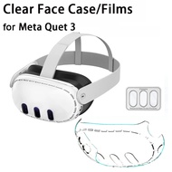 for Quest 3 Transparent Protective Case For Meta Quest 3 VR Front Face Clear Protector Cover Tempere