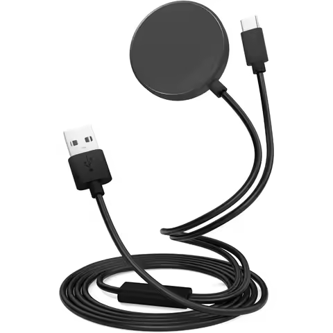 2 in 1 Wireless Charger for Samsung Galaxy Watch Ultra/7/6/5/4/Fe/3 Active 2 USB A to USB C Fast Cha