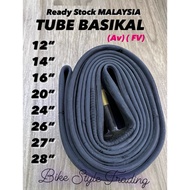 BICYCLE TUBE / TUIB BASIKAL RUBBER INNER TUBE 12'' 14'' 16'' 20'' 24'' 26'' 27'' TIUB BASIKAL