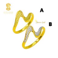 Sincere Store Emas 916 5G Cincin Ombak Rindu Pahat | Emas 916