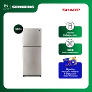 SHARP 380L Folio 2 Door Inverter Fridge | Refrigerators SHP-SJ3822MSS