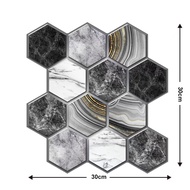 10Pcs Self Adhesive Waterproof 3D Wall Panels Peel and Stick Subway Tile Brick Wallpaper Retro Stick