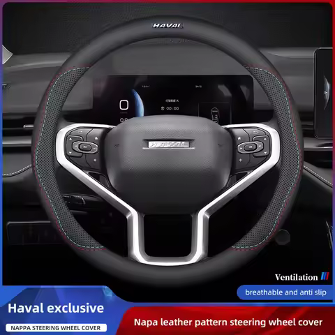 Car Leather Steering Wheel Cover Anti-slip Accessories For Haval Jolion H1 H6 H2 H9 F7X F7 Dargo H2S