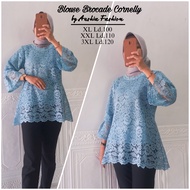 Atasan Brokat Blus by Aushia | Kebaya Modern Brokat | Atasan Kebaya Wisuda | Bridesmaid | Simple | K