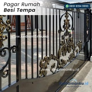 PEMBATAS RUANGAN PAGAR RUMAH BESI TEMPA - RUMAH MEWAH MODEL KLASIK