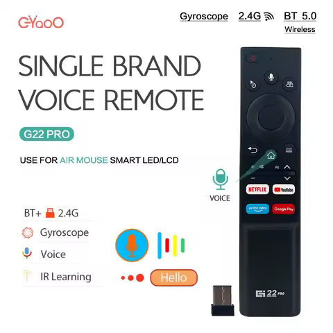 G22 PRO Voice Air Mouse Remote 2.4G Wireless Gyroscope IR learning Function for Android tv box HK1 H