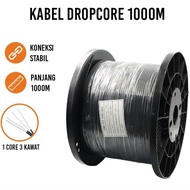 FO Dropcore Cable 1 Core Fiber Optic Drop Wire Cable 1000 Meters 3 Strands Dropcore Fiber Optic Cabl